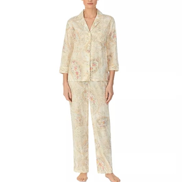 Ralph Lauren Other - Ralph Lauren Women's 2-Pc. Notched-Collar Pajamas Set in Paisley Design